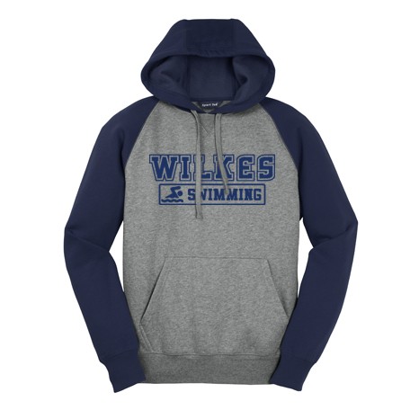 Sport-Tek® Raglan Colorblock Pullover Hooded Sweatshirt – Wilkes Swimming